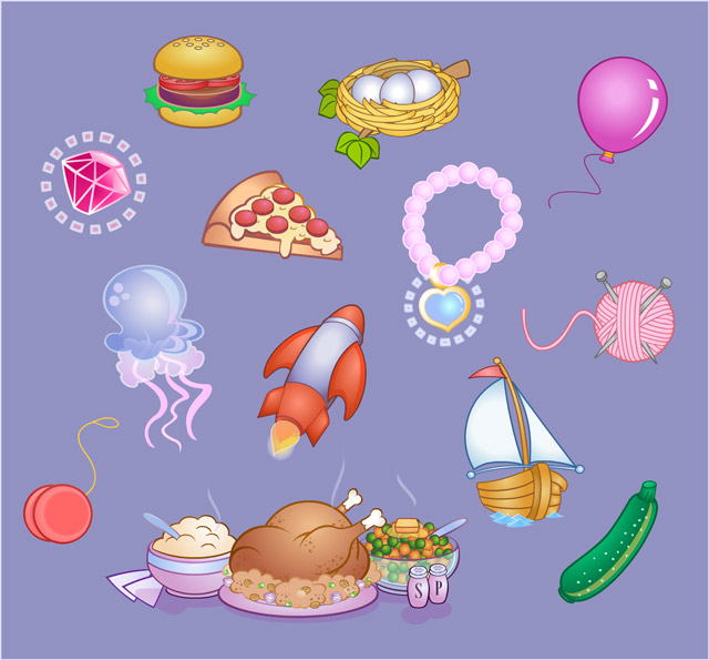 Various Icons & Objects © Mattel