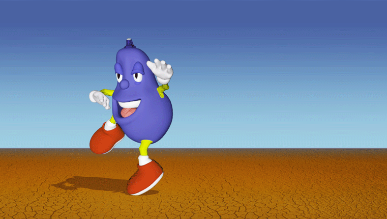 Purple Squash Guy 3D